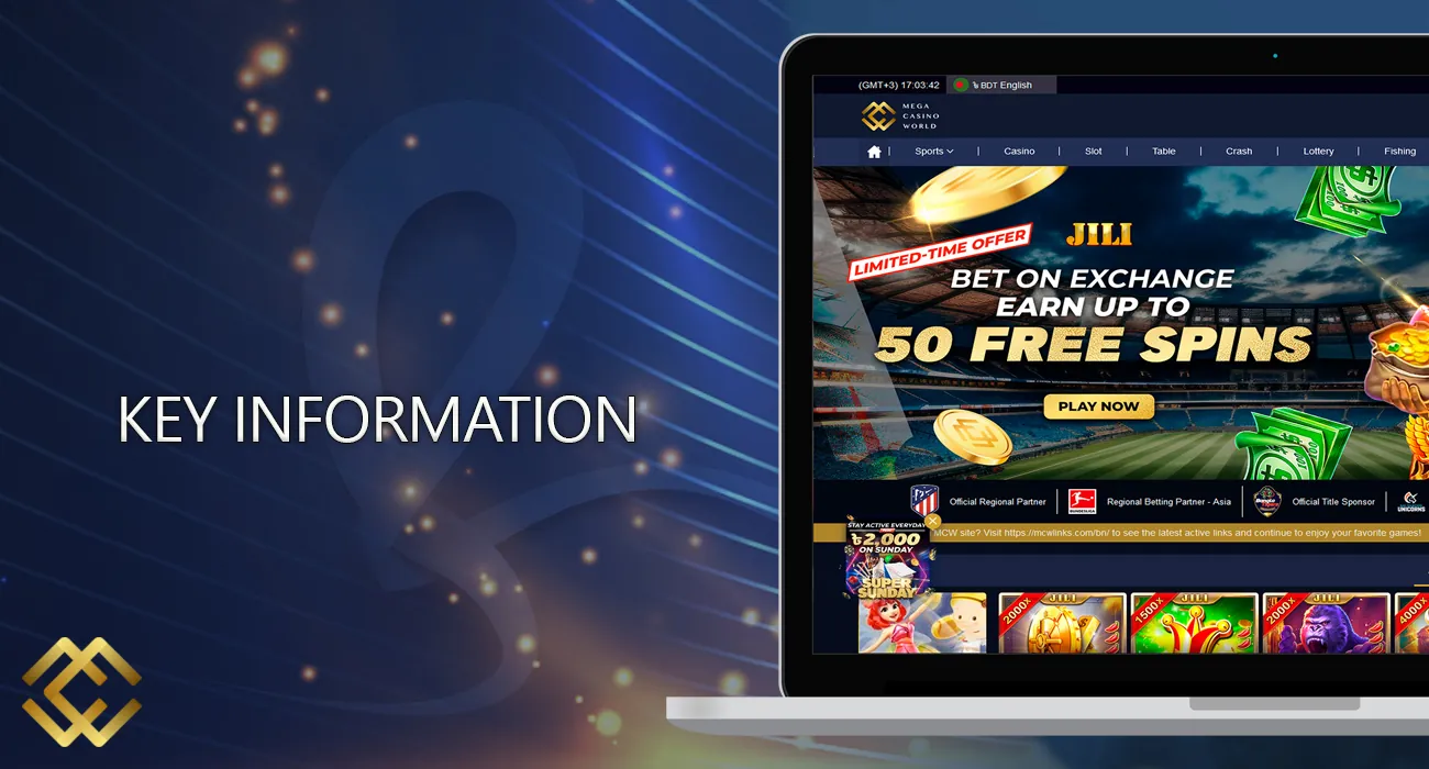 Important information about the Mega Casino World platform.